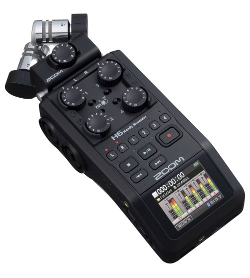 Zoom H6 6-Input / 6-Track Portable Handy Recorder All Black